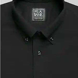 Jos A Bank Traveler Black Long-Sleeved Dress Shirt Size 19-36 (3XL)